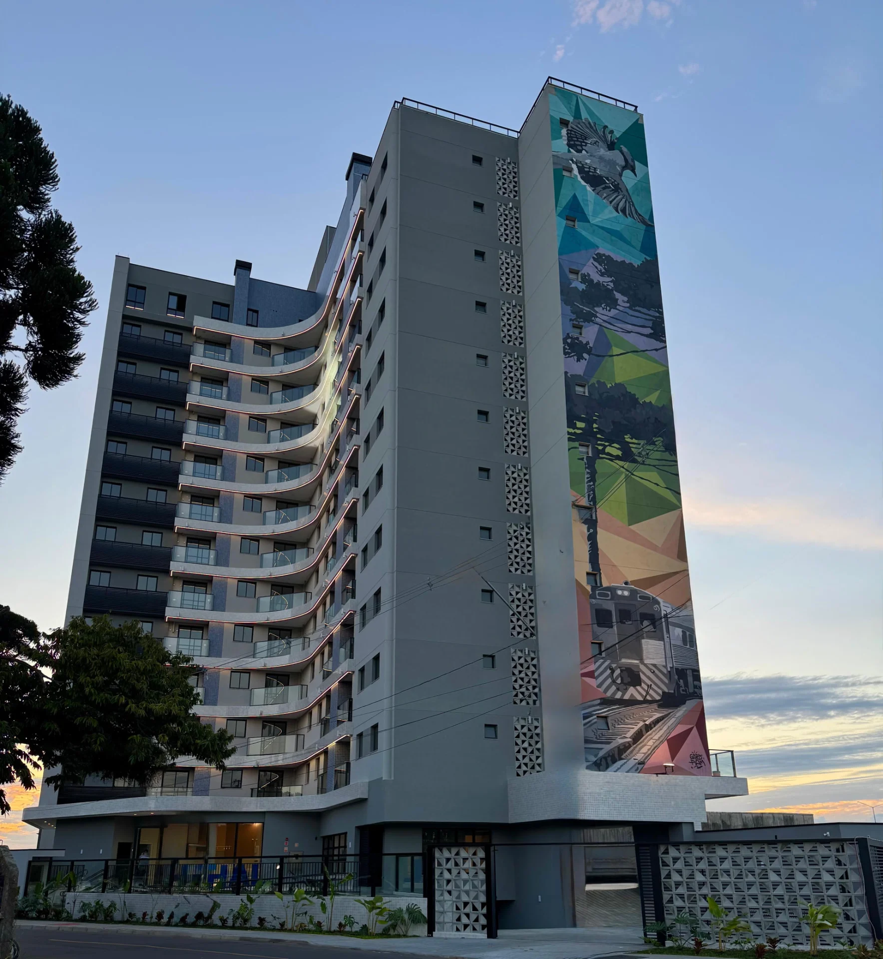 Fachada de edifício Depois